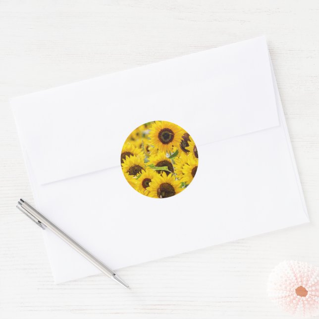Aufkleber für Sonnenblumen-Umschlag Aufkleber (Umschlag)