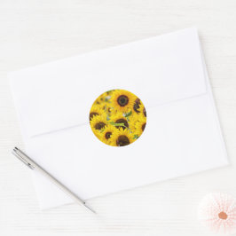 Aufkleber für Sonnenblumen-Umschlag Aufkleber