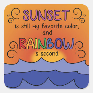 Aufkleber für Sunset und Rainbow Square