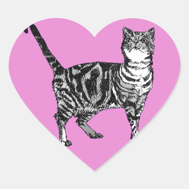 Aufkleber für Tablette Rosa Niedliche Katzen Haust (Vorderseite)