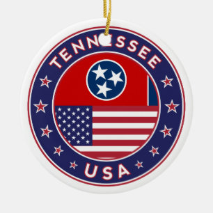 Aufkleber für Tennessee, Handy, Totbeutel, Uhr Keramik Ornament