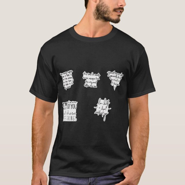 Aufkleber für Texte in einer Richtung T-Shirt (Vorderseite)