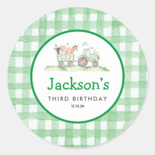 Aufkleber für Traktor-Party