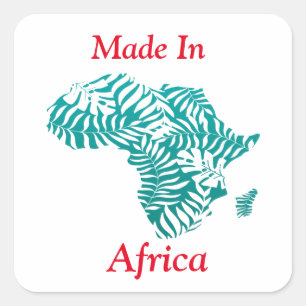 Aufkleber für tropische Blätter aus Afrika