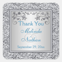 Aufkleber für türkisfarbene und silberfarbene Gast