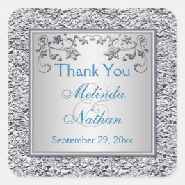 Aufkleber für türkisfarbene und silberfarbene Gast