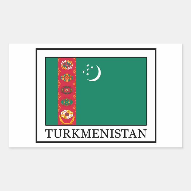 Aufkleber für Turkmenistan (Vorderseite)