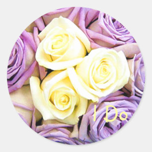 Aufkleber für Umschlag Aufkleber der lila Rose