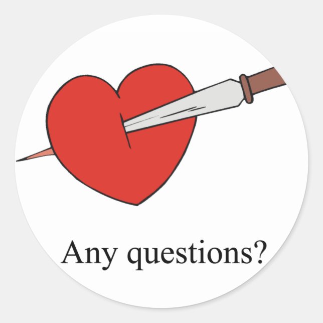 Aufkleber für Valentines (Vorderseite)