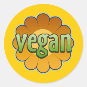 Aufkleber für vegane Blume