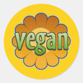 Aufkleber für vegane Blume
