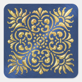 Aufkleber für verziertes Blau und Gold