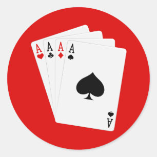 Aufkleber für vier Asse