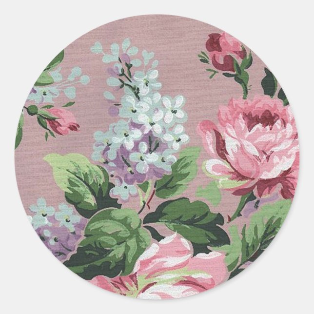 Aufkleber für Vintage Blume (Vorderseite)