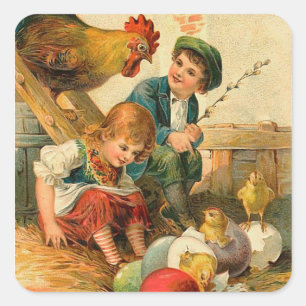 Aufkleber für Vintage Osterkeuchen