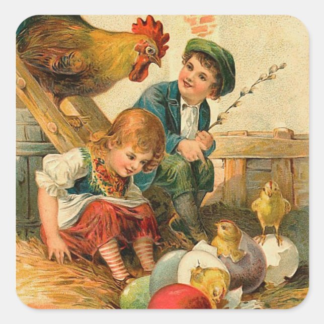 Aufkleber für Vintage Osterkeuchen (Vorderseite)