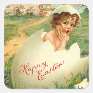 Aufkleber für Vintage Osterkeuchen