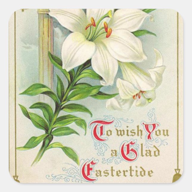 Aufkleber für Vintage Ostern (Vorderseite)