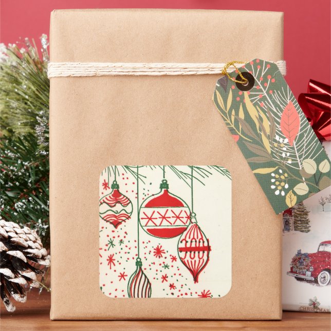 Aufkleber für Vintage Retro-Weihnachtsfeiertage (Feiertag)