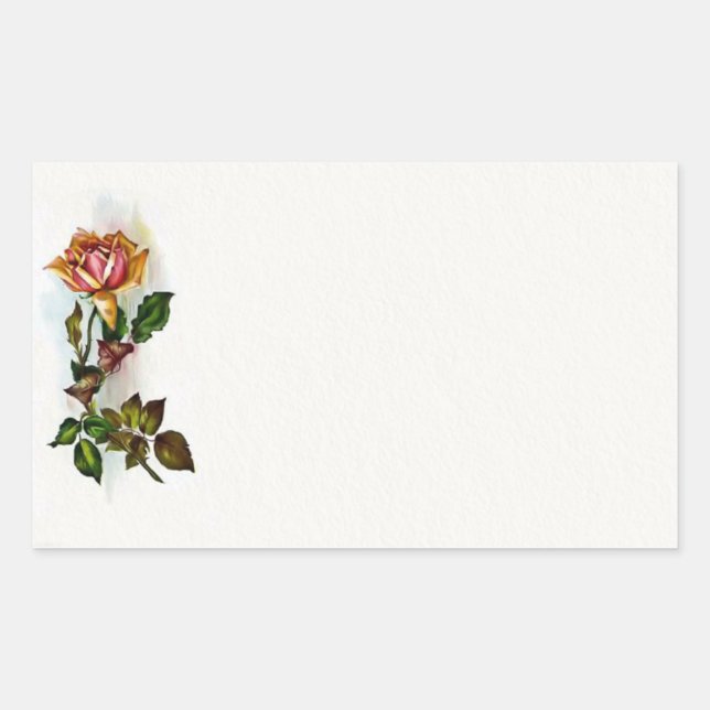 Aufkleber für Vintage Rose (Vorderseite)