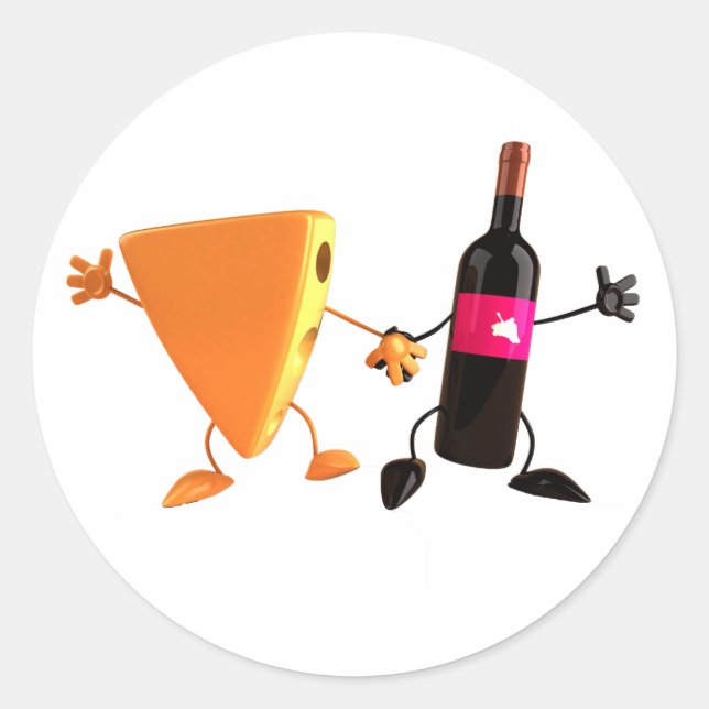Aufkleber für Wein und Käse (Vorderseite)