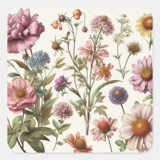 Aufkleber für Wildblumen (Vorderseite)