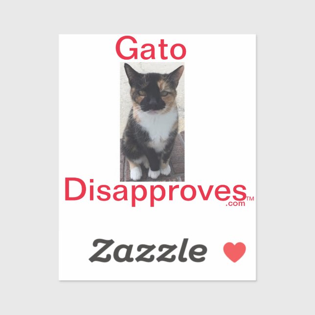 Aufkleber Gato lehnt ab (Blatt)