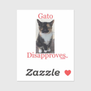 Aufkleber Gato lehnt ab