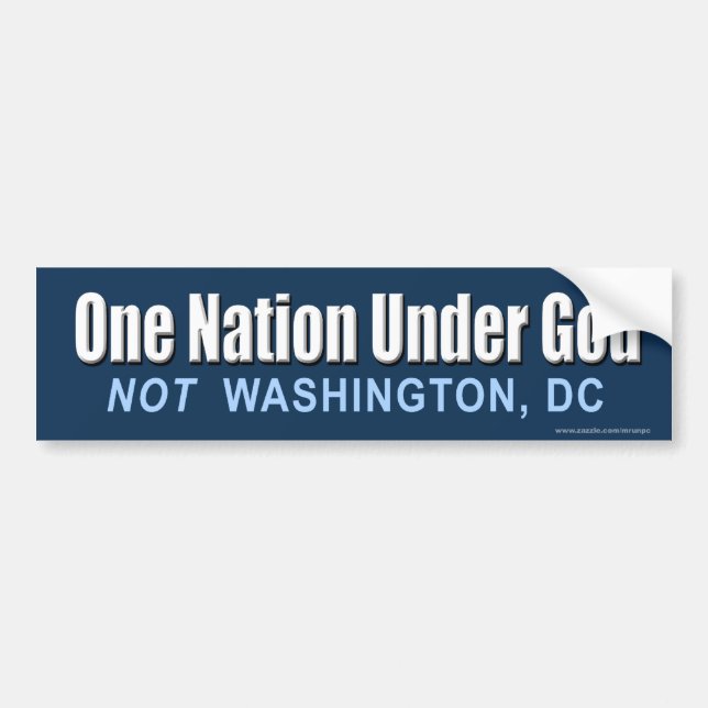 Aufkleber gegen Obama "Eine Nation unter Gott" Autoaufkleber (Vorne)