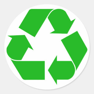 Aufkleber gerecycelt