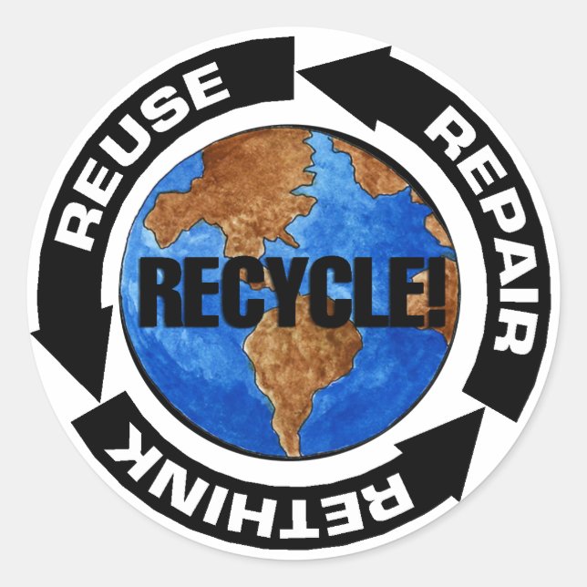 Aufkleber gerecycelt (Vorderseite)