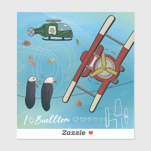 Aufkleber - Geschrieben im Sky (Blatt)