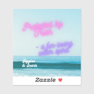 Aufkleber - Geschützt durch Trish