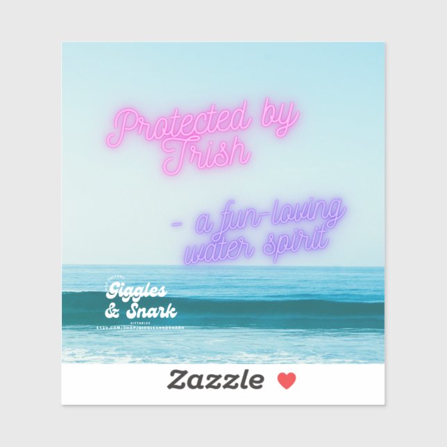 Aufkleber - Geschützt durch Trish (Blatt)