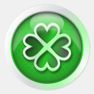 Aufkleber glänzend grüne Quarrefolie St. Patrick's