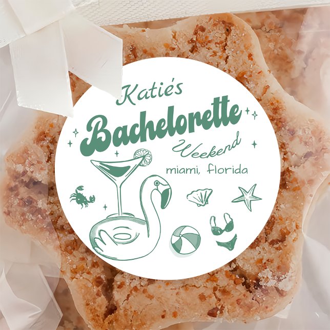 Aufkleber "Green Last Toast Beach Junggeselinnen-A (Von Creator hochgeladen)