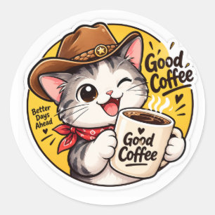 Aufkleber guter Kaffee