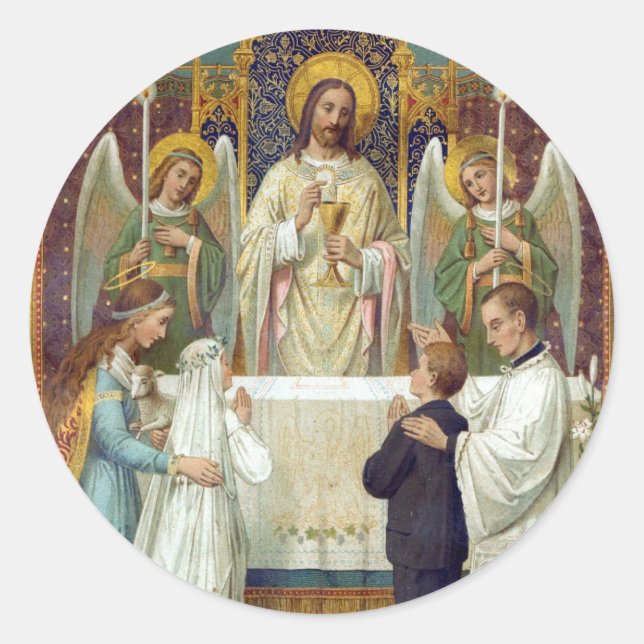 Aufkleber: Halt in Ehrfurcht Runder Aufkleber (Vorderseite)