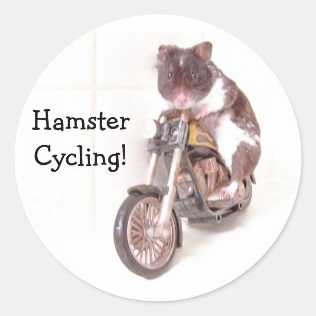 Aufkleber HamsterRadfahren! (Vorderseite)