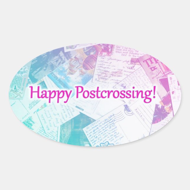 Aufkleber "Happy Postcross" (Vorderseite)