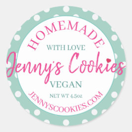 Aufkleber hausgemacht mit Liebe Jennys Cookies Des
