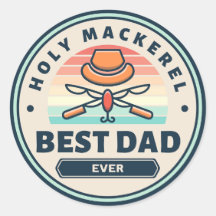 Aufkleber - Heiliger Mackerel! Bester Vater je