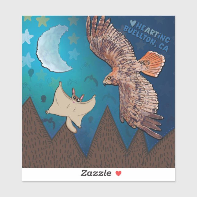 Aufkleber - hoher Flug (Blatt)