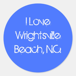 Aufkleber (i-Liebe wrightsville Strand, nc)