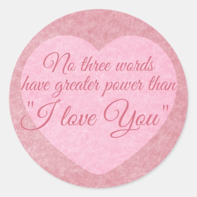 Aufkleber "I LIEBE YOU" (Vorderseite)