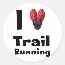 Aufkleber „I love Trail Running "