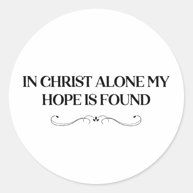 Aufkleber in Christus allein meine Hoffnung ist ge (Vorderseite)