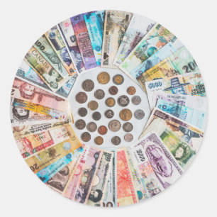 Aufkleber in Fremdwährung