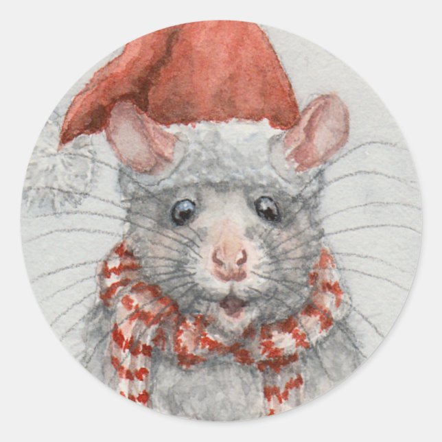 Aufkleber in roter Weihnachtsmannmütze KMCoriginal (Vorderseite)