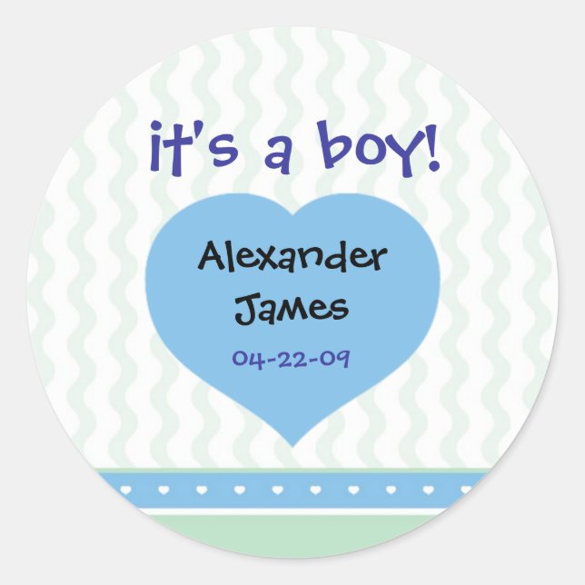 Aufkleber "It's a boy" (Vorderseite)